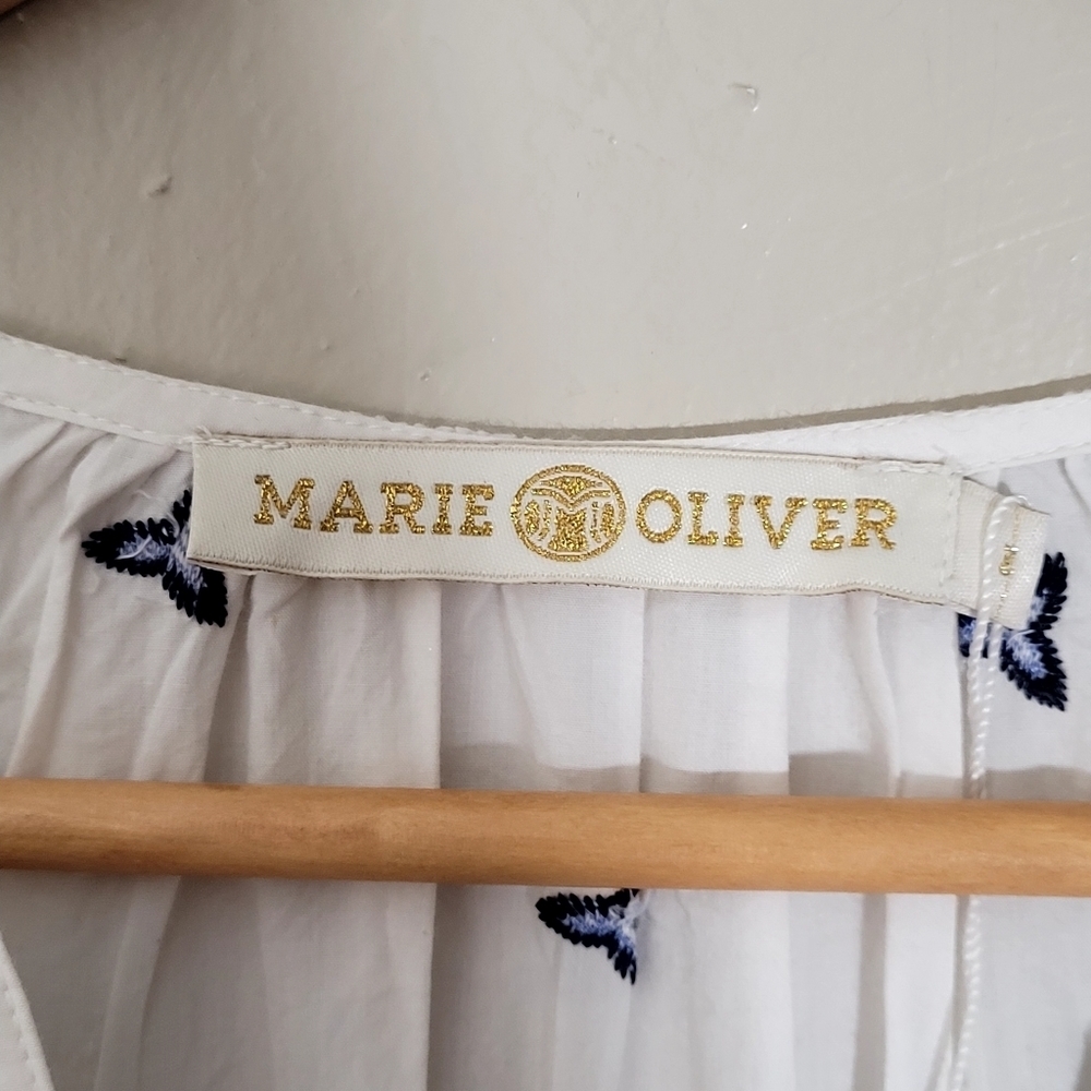 Marie Oliver White Maxi Dress with Red and Blue Accents - Picture 6 of 9